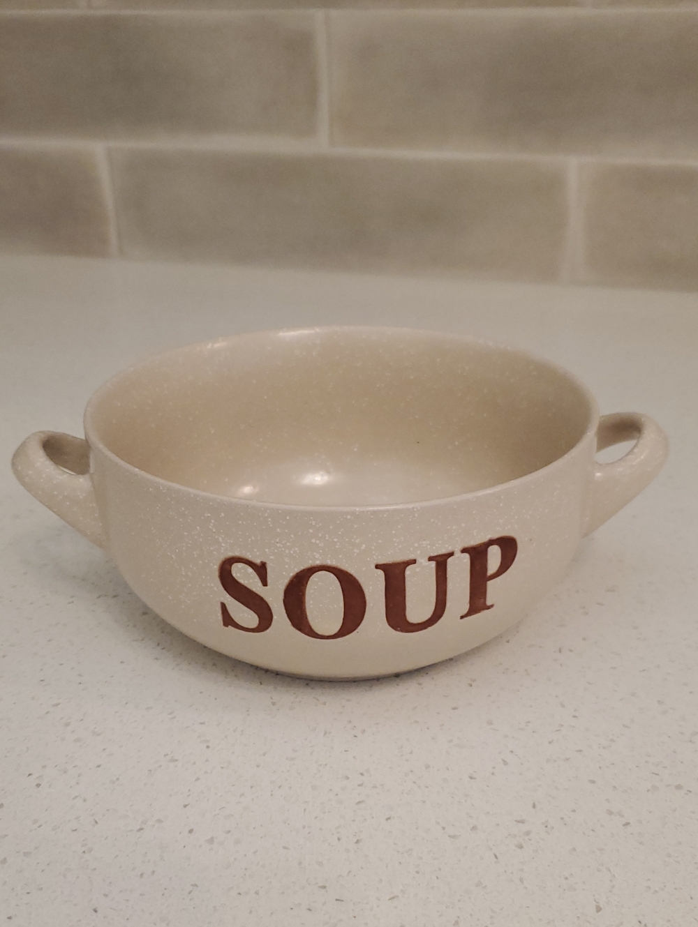 Mulberry Home Collection Speckled Soup Chili Bowl with handles Ceramic